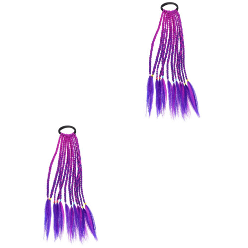 2Stk Braid Perücke Ponytail Haarverlängerung 2