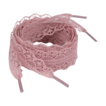 2Pcs Stylish Lace Shoelaces for Women Casual-Bean paste color