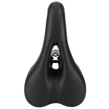 Sella imbottita in silicone per bicicletta, traspirante e impermeabile, compatibile con tutti i tipi di ciclismo, sia indoor che outdoor, colore nero.