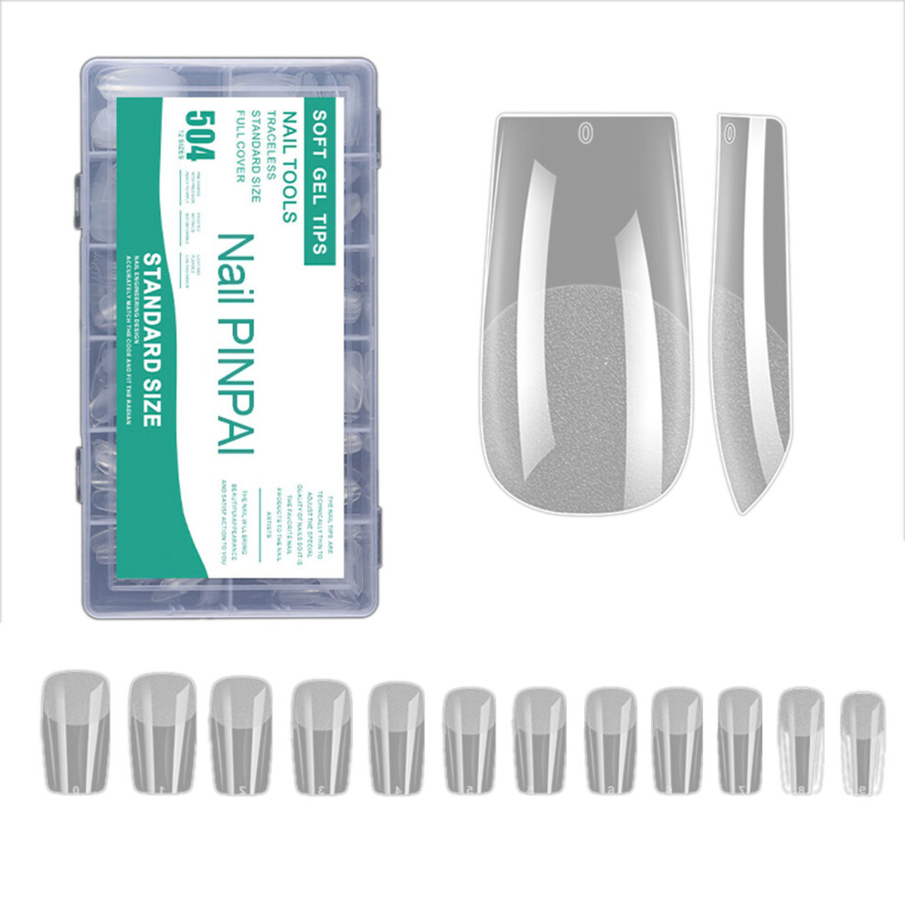 Matte False Nail Tips,Pre-Filed Full Cover Press on Nail Soak-6