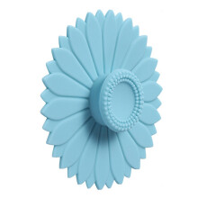 Couvercle de tasse en Silicone en forme de tournesol,-bleu