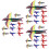 144 Pcs Dinosaur Foam Flying Airplane Toy Model 8