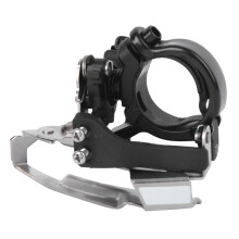 Dérailleur avant de vélo compatible avec les dérailleurs arrière 10 et 11 vitesses. Conception à double tirage, tirage vertical et vertical.