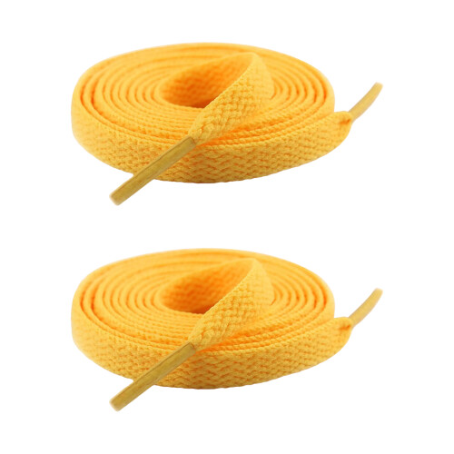 2 Pieces Universal Flat Colored Sneaker Shoelaces for-golden