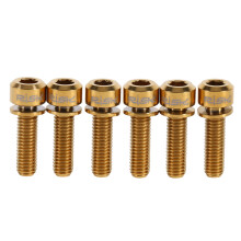 Vorbauschraube mit Unterlegscheiben, Innensechskantschraube M5x18 mm aus Titanlegierung mit Kegelkopf für Mountainbikes und Rennräder,