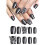 10 Stück metallic-graue Press-On-Nagel mit-M 2