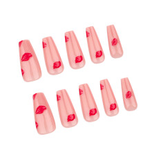 24 Stück Ballett-Nagelpresse, Valentinstag, französische