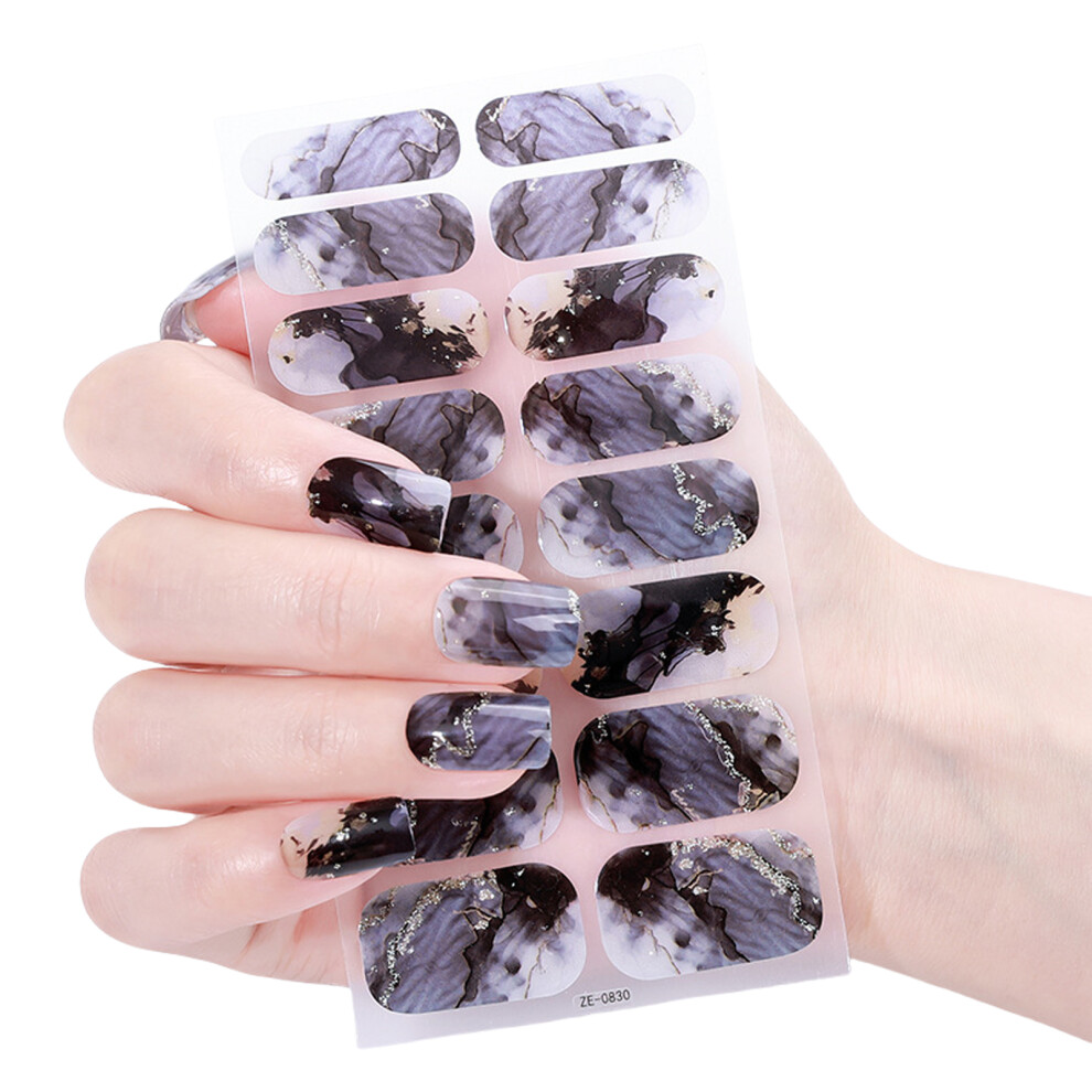 Gradient Gels Nail Strips Nails Polish Sticker French Tip-0830