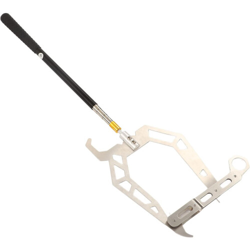 U Type Dock Hook, Mooring Rope Threader, Stainless Steel Cable Wire Guide, Ship Parking Tool (With Telescoping Pole) 2