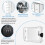 Wall Mounted Thermostat Cover Guard with Combination Lock Set 3