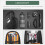 Bicycle Saddle Bag with Bottle Holder Reflective Black Black Silver 2
