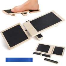 Sports Balance Board with Yoga Band, 2in1 Foot Trainer, Adjustable Tipping Board
