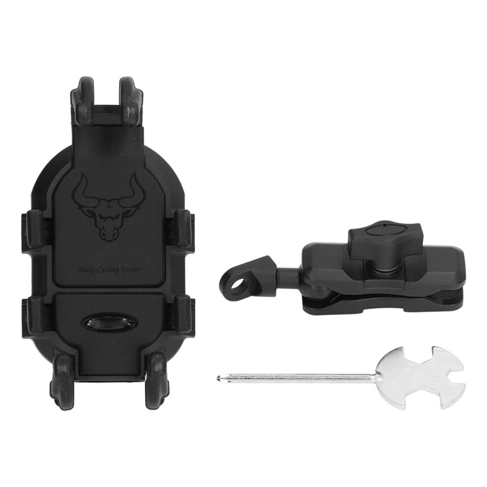 Universal Motorcycle Phone Holder With Suspension Shock Absorber And Universal Ball Structure Fits 4.7 To 7.1 Inch Smartphones 9088816408303