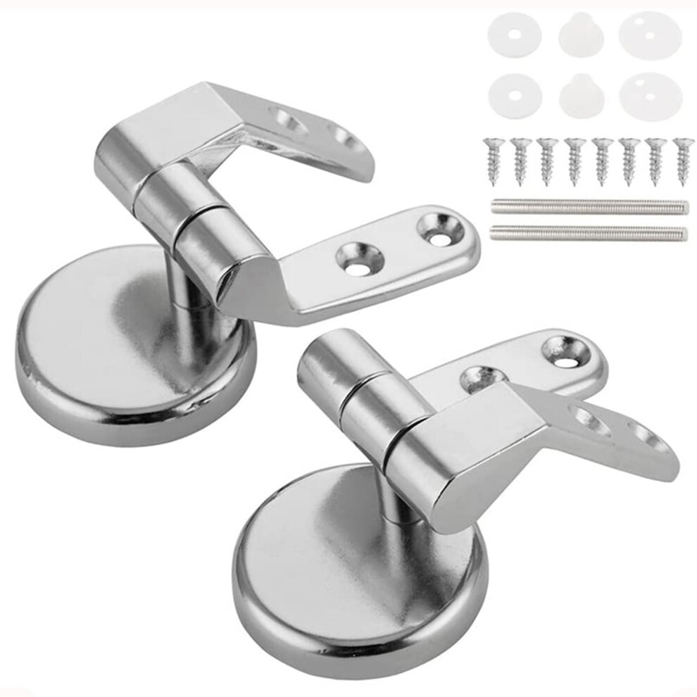 Universal Adjustable Replacement Chrome Toilet Seat Hinge Set Pair Ref: 9833 9001264184230
