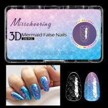 Full Cover Fake Nail Mermaids Press On Nail Klare-06