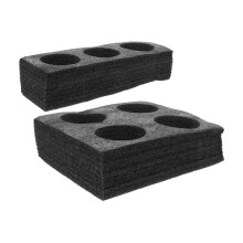 2 pieces drink holder travel carrier foam packaging tray to go coffee cup tray bottle packaging trays pearl cotton black reusable Ref: 4416