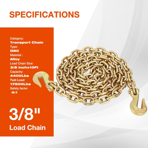 3/4' Binder Chain (3/4' x 10ft) 3/8 Inch x 10Ft Ref: 4310 1