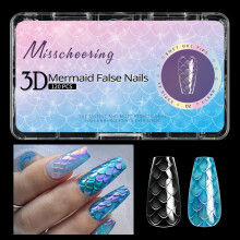 Meerjungfrauen Press On Nail Full Cover Fake Nail Stick On-02