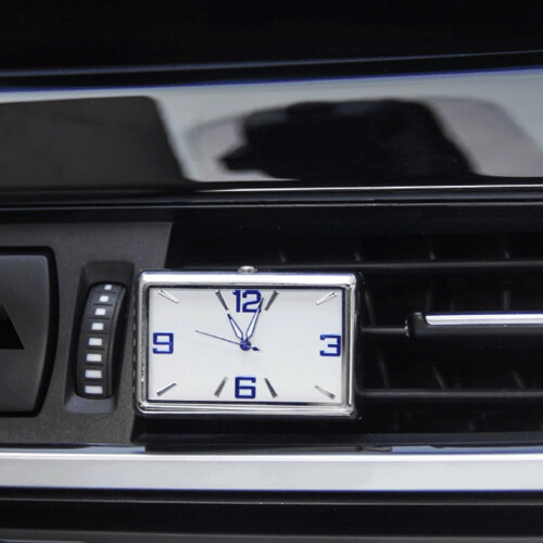 Car Dashboard Clock with Stylish Modern Design, StickOn Installation and Clear Time Display 1