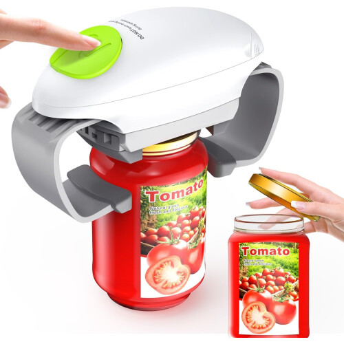 Automatic Jar Opener, Electric Jar Opener, One Touch Automatic Open, Kitchen Helper Tool for  Sealed Jars