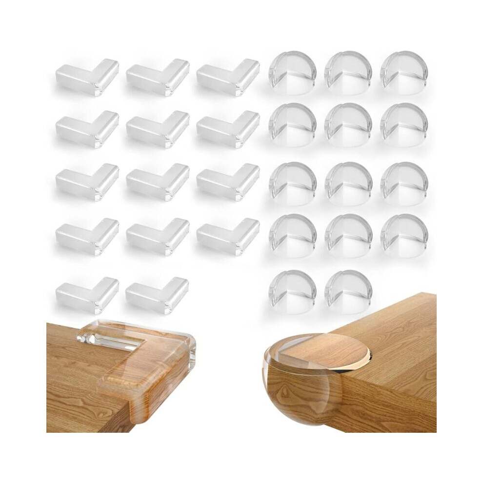 Clear Furniture Protectors, Baby Proofing Safety Corner Guards, Transparent Impact-Absorbing Corners, Strong Adhesive Tape For Secure Fit, Easy Instal