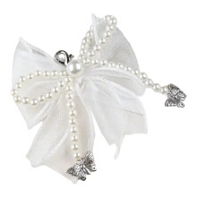 Pearls Bowknot Shoe Charm Decoration Clip On-Butterfly pendant