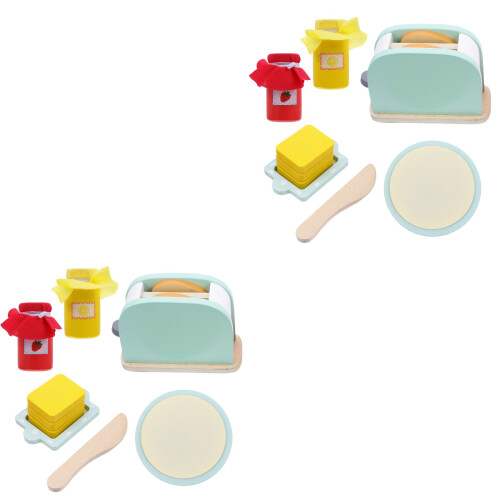 2 Sets Holz Simulation Kinder Rollenspiel Spielzeug 2