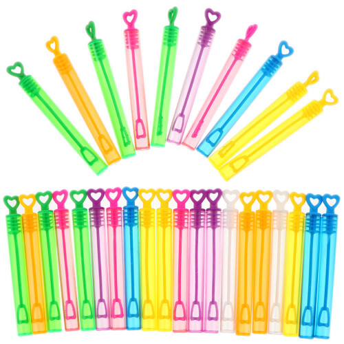 60 Pcs Empty Bubble Bottles With Sticks And Wands
