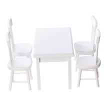 2Sets Mini Transparent Stuhl Modell Holz Zubehör