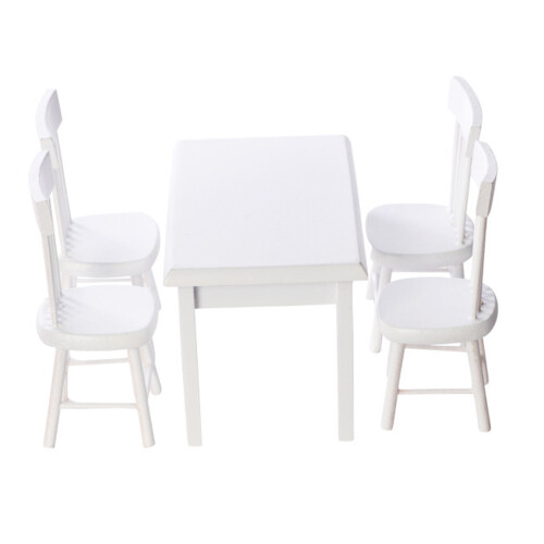 2Sets Mini Transparent Stuhl Modell Holz Zubehör
