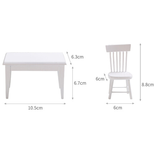 2Sets Mini Transparent Stuhl Modell Holz Zubehör 1