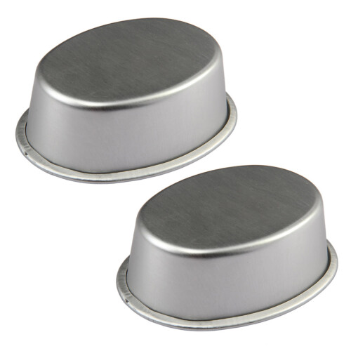 2Pcs Oval Shape Mini Cake Pans NonStick Aluminum Cheese Cake-M