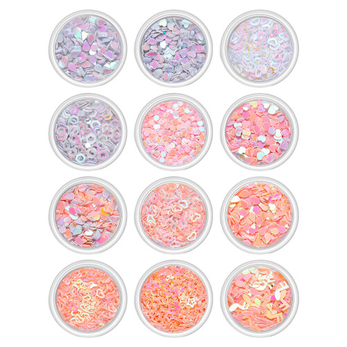 Breloques pour ongles 3D, 12 boîtes, papillon, fleur,-12Y084