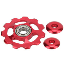 Roue à roulements en céramique pour transmission de vélo, galet de dérailleur arrière en alliage d'aluminium usiné CNC, roulements à billes