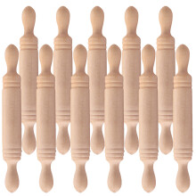 44Stk Nudelholz Holz Khaki Kreatives Kinderaccessoire