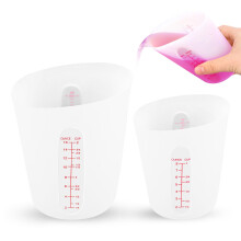 Set of 2 Silicone Measuring Cups for Resin 500 ml 250 ml, Epoxy Resin Mixing Cups, Jugs for Casting Moulds, DIY Handmade