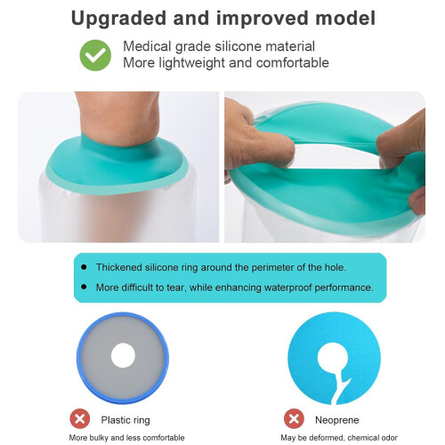 Soft Comfortable Cast Protector for Wrist Finger Reusable Plaster Bag Green 2