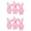 6 Pcs Mini Rabbit Statue Plush Bunny Ornaments For Micro Landscaping 7