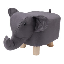 Kinderhocker im Elefanten-Design mit bequemen, kuscheligen Kissen und rutschfesten Füßen für sicheren und leisen Einsatz im Schlafzimmer oder