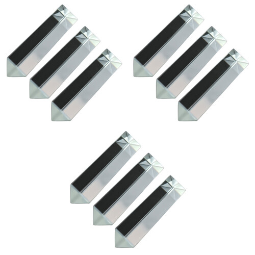 9 Pcs Equilateral Prisms Optical Glass For Light Spectrum 2