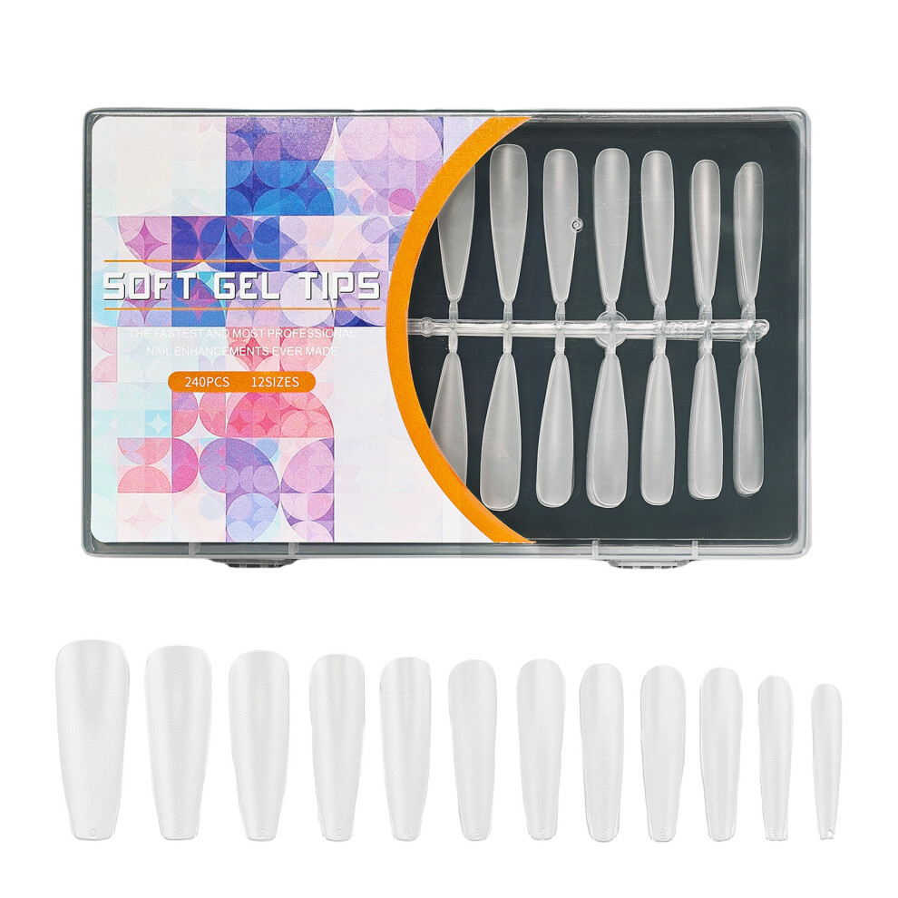 Soft Gel Nail Tips Pre-filed Almond/Stilettos Nail Tips Full-A