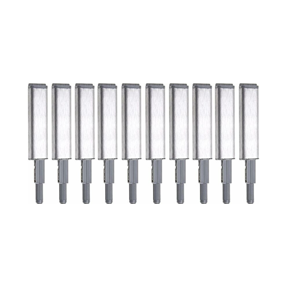 Magnetic Push Latches For Furniture, Aluminum Alloy Housing With Spring-Loaded Plunger, Easy Push-Button Opening System For Drawers Cabinets, Silver ( 9198585931145