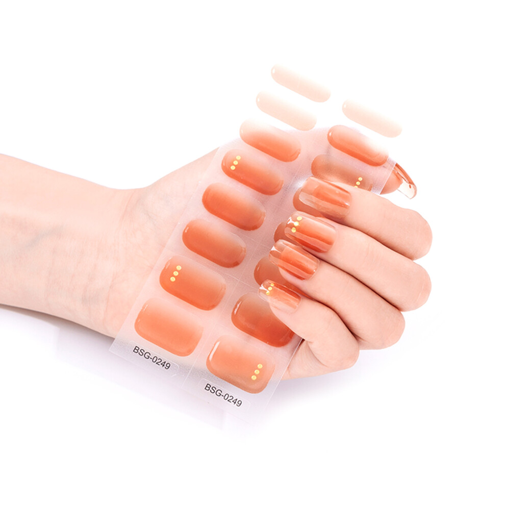16Pcs Nail Polish Strips Self Adhesive Fingernail-BSG249