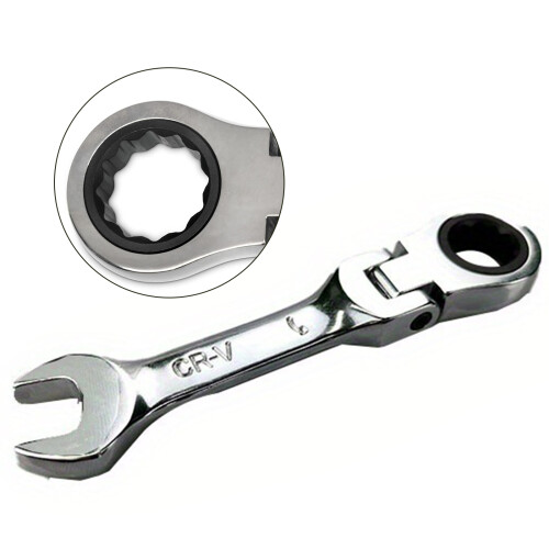 Quick Open Ratchet Wrenches 72Tooth Gear Flexible Head-11mm 2
