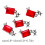 5pcs Rectangular Nail Charms Nails Art Decoration-light blue 4