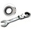 Hand Combination Wrench Spanner Tools 72Tooth Short Handle-17mm 3
