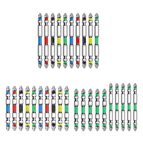 10Pcs Magnetic Cross Bit Set Impact Double Head Hardness-100mm 1