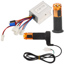 Controlador de motor escovado elétrico para conversão de bicicleta elétrica, controlador de motor escovado com manopla de acelerador emborrachada