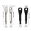Portable Multitools Keychain Screwdriver-white silver 3
