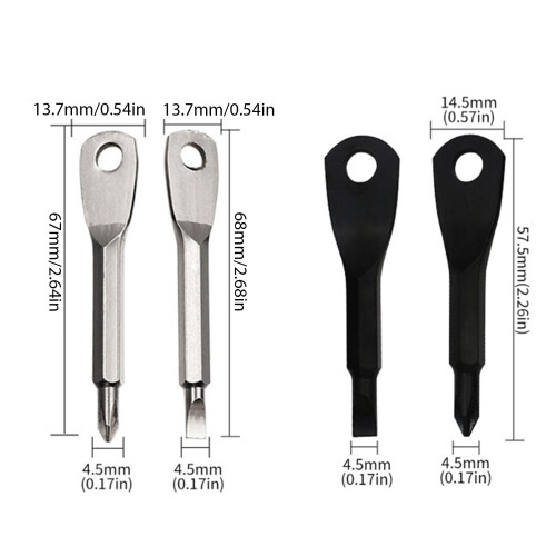 Portable Multitools Keychain Screwdriver-white silver 2